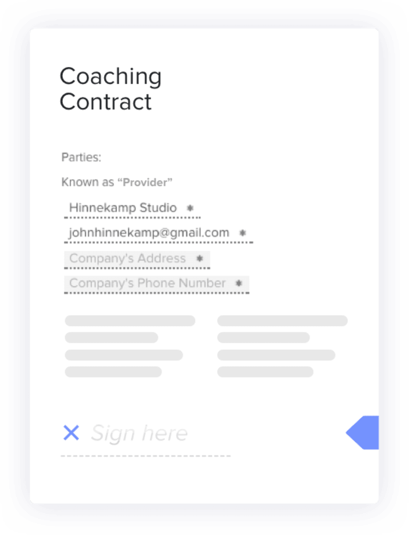 Health and Wellness Coach Contract Templates