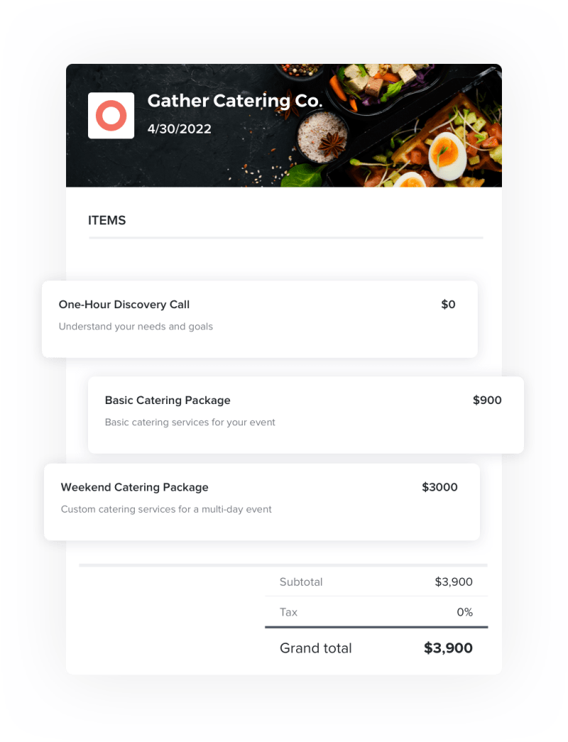 create catering invoice with catering management software