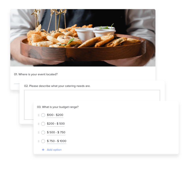catering questionnaire templates